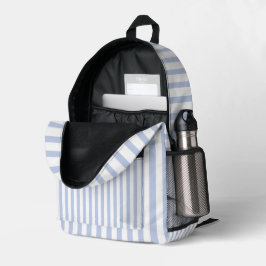 Arte de Listra Vertical Azul Branco Suave