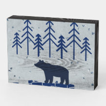 Arte de Madeira Russa do Urso Azul