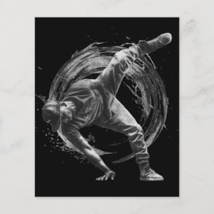 Arte de Movimento Monocromático de Breakdance Urba