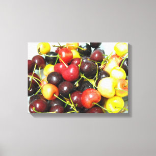 Arte de Muro de Canvas Colorida Mistura Cerejas Co