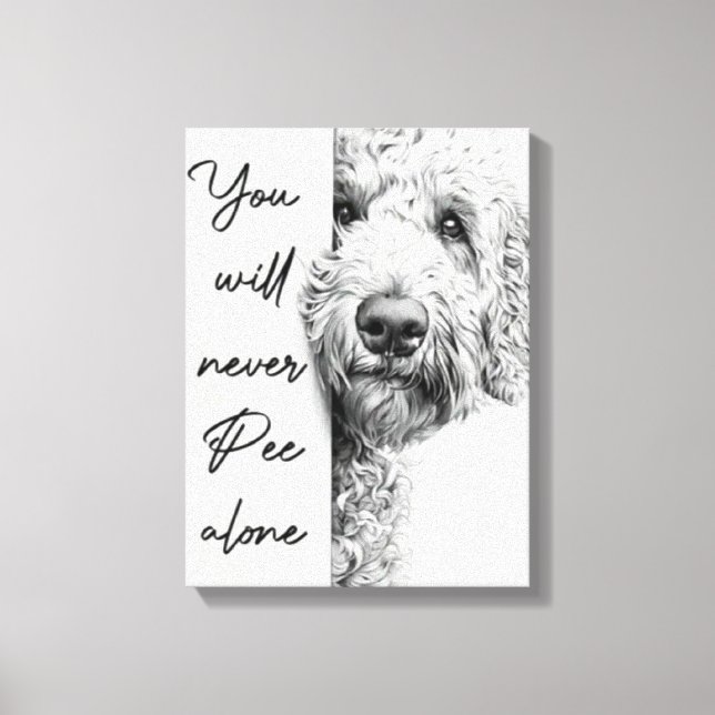 Arte de Muro de Canvas de Goldendoodle Personaliza (Frente)
