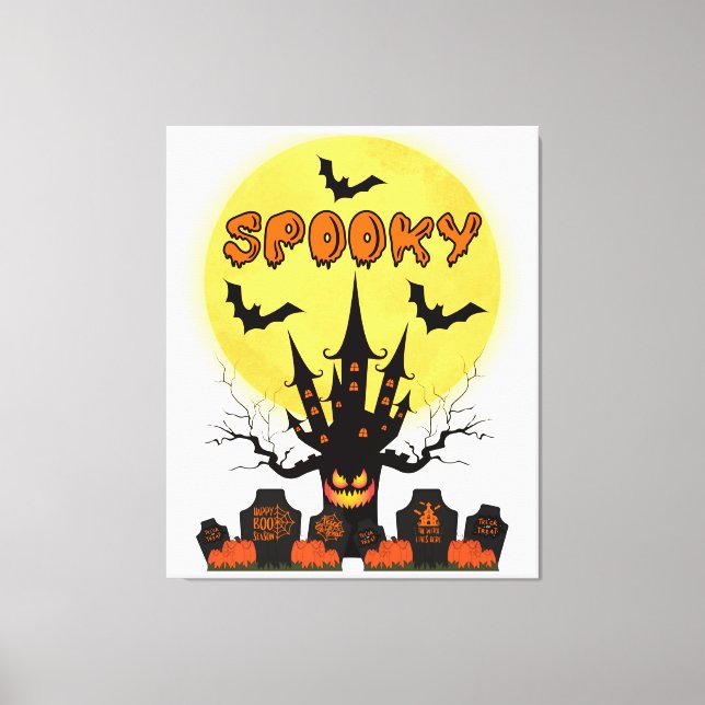 Arte de Muro de Canvas de Halloween de Noite Mal-A (Frente)