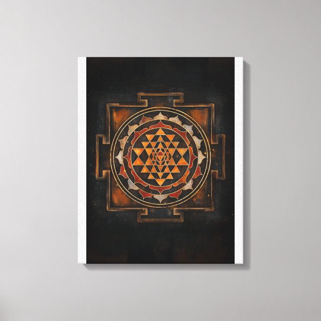 Arte de Muro de Canvas de Sri Chakra (Frente)
