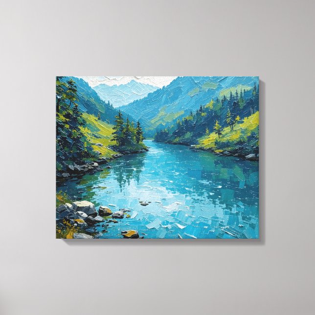 Arte de Muro de Canvas Premium do Rio Peaceful (Frente)