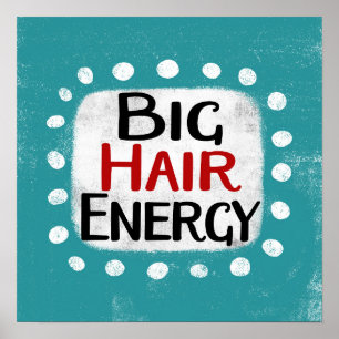 Arte de Muro de Poster de Energia de Cabelo Grande