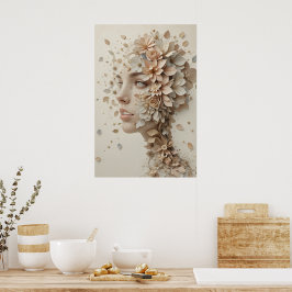 Arte de Muro de Poster de Fusão Vegetal Humana