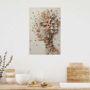 Arte de Muro de Poster de Fusão Vegetal Humana