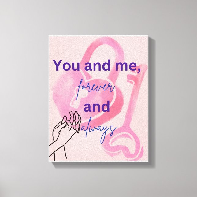 Arte de Muro Romântica para Casais - Decoração Per (Frente)