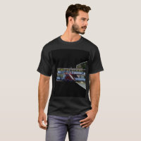 Arte de Navio a vapor, Camiseta Preta Mens