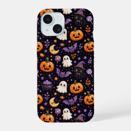 Arte de Padrão de Gato Fantasma Abóbora de Hallowe