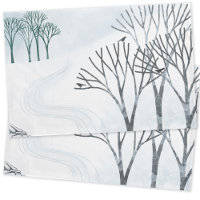 Arte de Paisagem de Neve Invernal