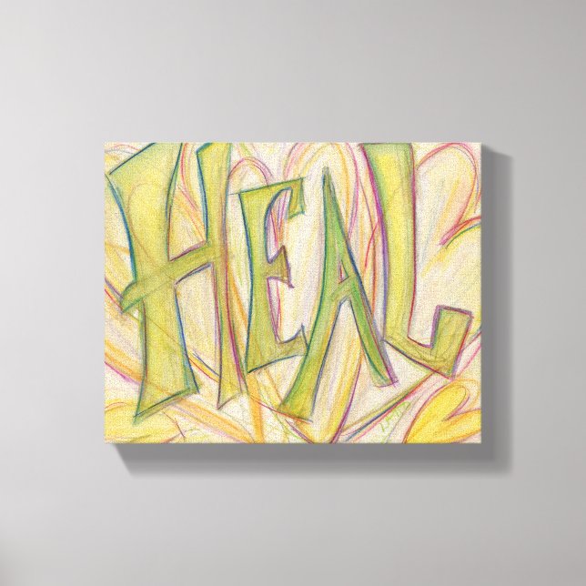 Arte de Palavra-Curada Pintura de Canvas (Frente)