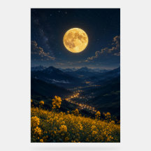 Arte de Parede Acrílica Vale da Montanha da Lua Ch