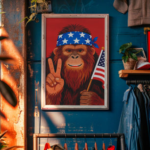 Arte de Parede Americana Bigfoot Poster Impressão