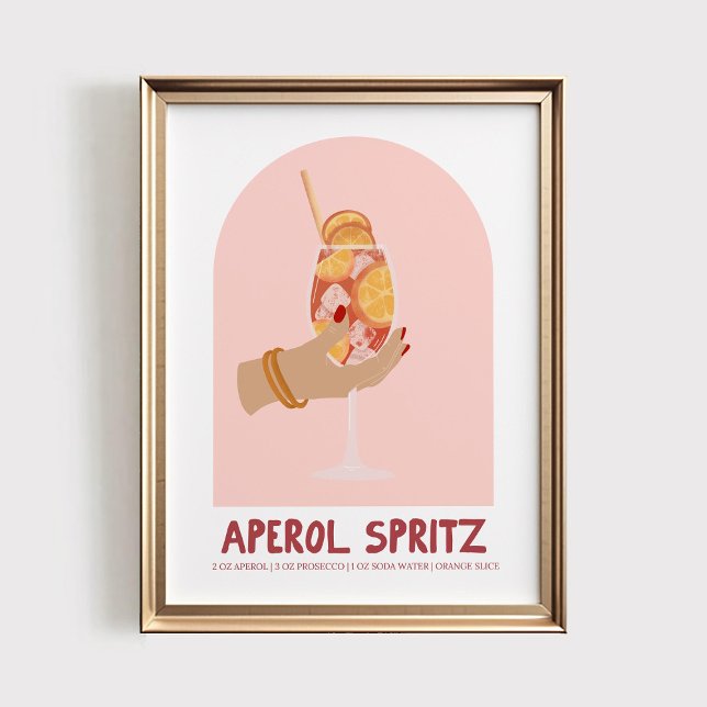 Arte de Parede Aperol Spritz, Impressão Retro de C (Criador carregado)