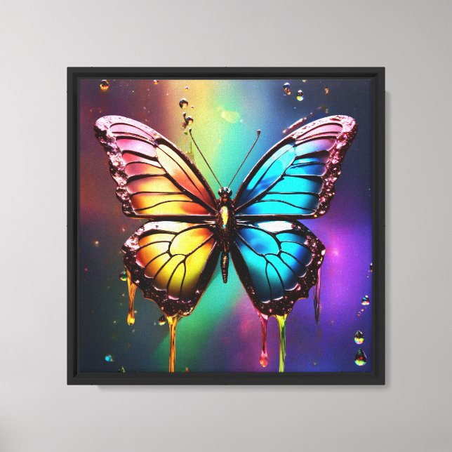 Arte de Parede Canvas da Borboleta do Arco-Íris (Frente)