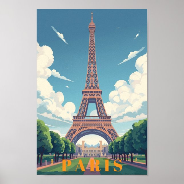 Arte de Parede com Poster de Paris (Frente)