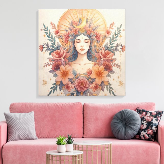 Arte de Parede da Deusa da Terra | Decoração Boho  (Insitu(Sala de estar))