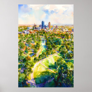 Arte de Parede de Adelaide em Aquarela Poster Adel
