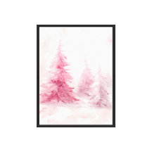Arte de Parede de Árvore Rosa – Decoração Floral E