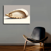 Arte de Parede de Canvas Costeiras de Seashell sem