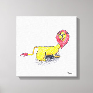 Arte de Parede de Canvas de Desenho do Lion de Láp