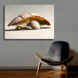 Arte de Parede de Canvas de Seashell Mushroom