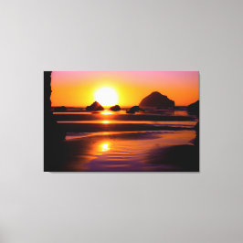 Arte de parede de Canvas Sunset do Oceano Vibrante