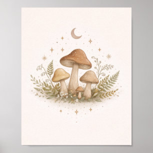 Arte de Parede de Cogumelo Cottagecore – Poster