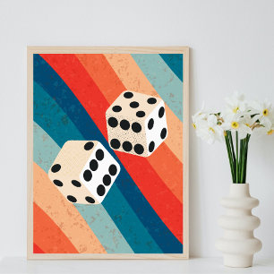 Arte de Parede de Dados Retro Impressões Modernas 