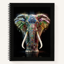 Arte de Parede de Elefante Cromático | Geométrico