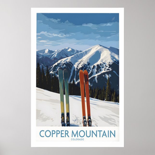 Arte de Parede de Esqui Copper Mountain Impressão  (Frente)