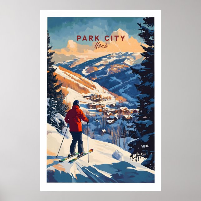 Arte de Parede de Esqui de Park City Impressão de  (Frente)
