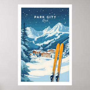 Arte de Parede de Esqui de Park City Impressão Uta