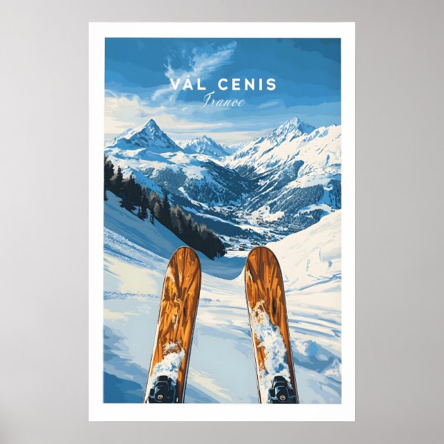 Arte de Parede de Esqui Val Cenis Poster de Esqui  (Frente)