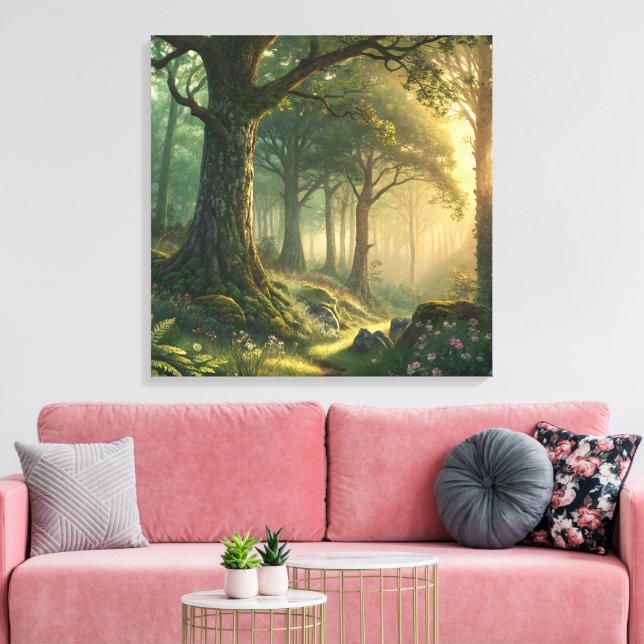 Arte de Parede de Foto em Canvas Personalizado Qua (Insitu(Sala de estar))