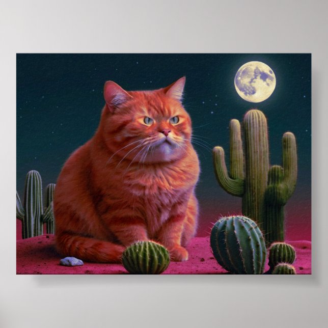 Arte de parede de gato - poster para amantes de ga (Frente)