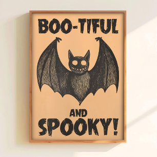 Arte de Parede de Halloween BOO Imprimível Poster