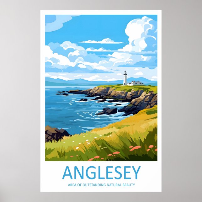 Arte de Parede de Impressão de Viagem Anglesey Ang (Frente)