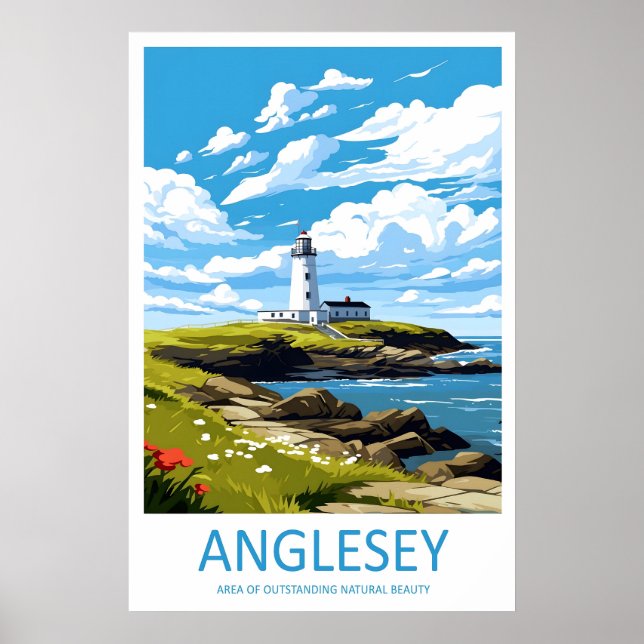 Arte de Parede de Impressão de Viagem Anglesey Ang (Frente)