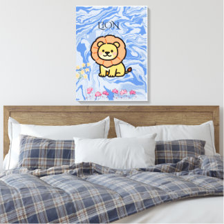 Arte de Parede de Leão Fofo | Decoração de Berçári