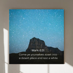 Arte de Parede de Marcos 6:31 KJV – Poster de Escr