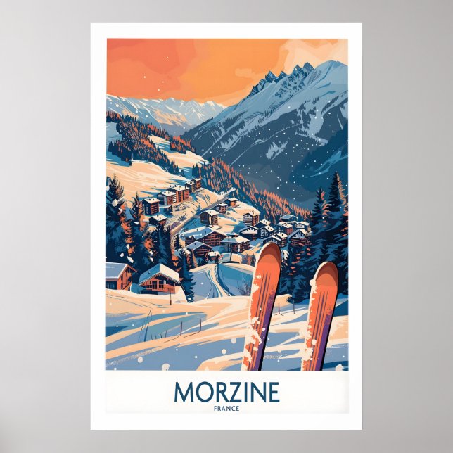 Arte de Parede de Morzine Poster - Impressão de Es (Frente)