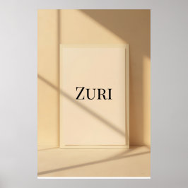 Arte de Parede de Nome Moderno Zuri – Poster Minim