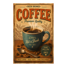 Arte de Parede de Poster de Café Vintage | Cozinha