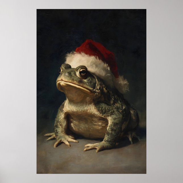 Arte de Parede de Rã de Natal Impressão de Férias  (Frente)