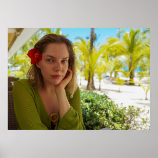 Arte de Parede de Spa Tropical Mulher com Poster d