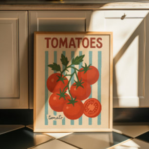 Arte de Parede de Tomate Vintage Impressão Botân