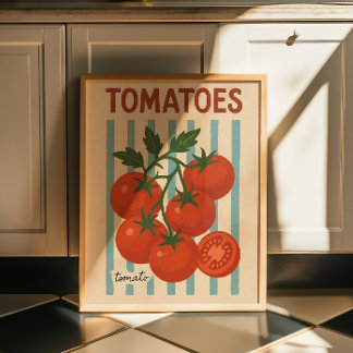 Arte de Parede de Tomate Vintage | Impressão Botân