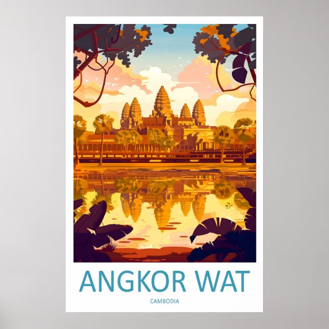 Arte de Parede de Viagem Angkor Wat Impressão Angk (Frente)